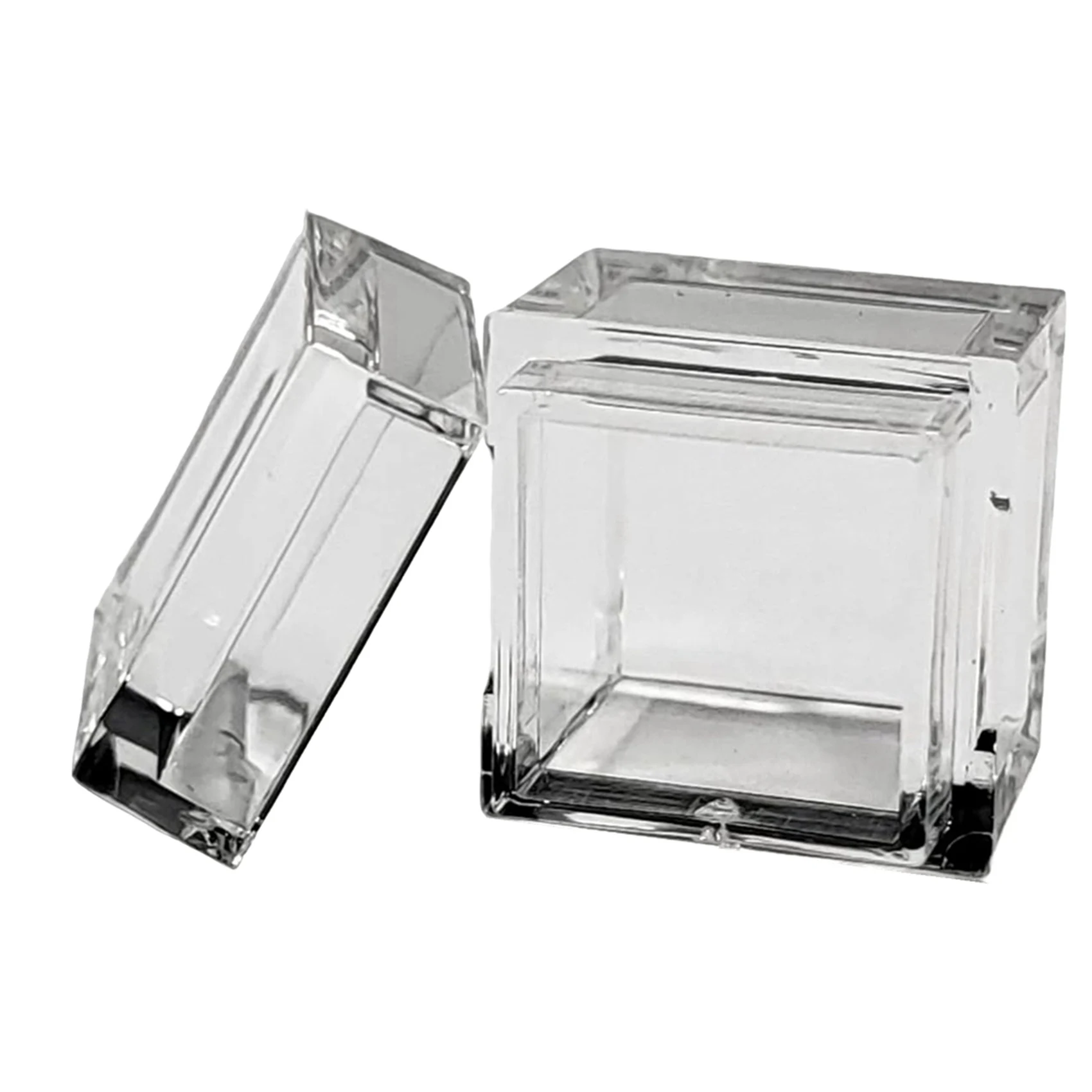 ABAH-40Pcs Acrylic Box Trays For 0.39Inch 10Mm Elements Cubes Clear Case Periodic Table Bracket For Elements Collections