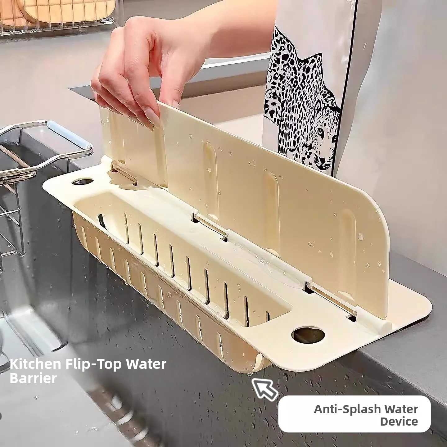 

Складная портативная дренажная доска для кухни с откидной крышкой, защита от брызг, большая емкость, для хранения воды в раковине