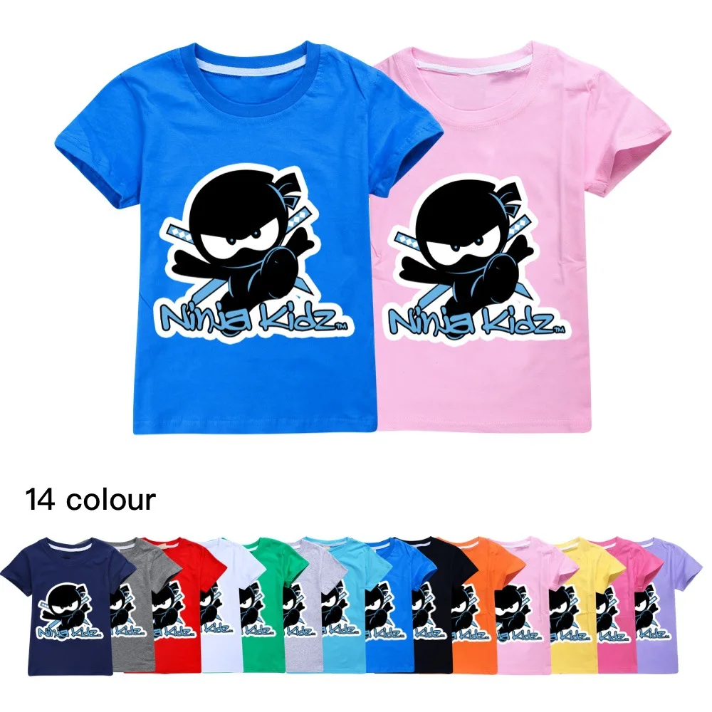 Game NINJA KIDZ T Shirt Teenage Boys Girls Summer Short Sleeve Funny Tshirt Cartoon Graphic Tees 2-16 Years
