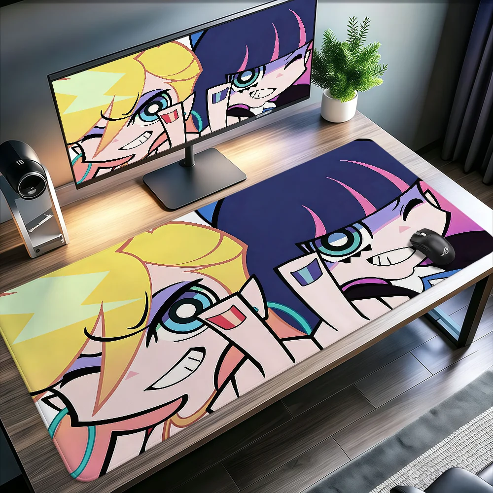 Cartoon P-Panty Stocking With Garterbelt Mousepad Large Non-slip Lockedge Desktop Computer Desk Mat Keyboard Office Game Student