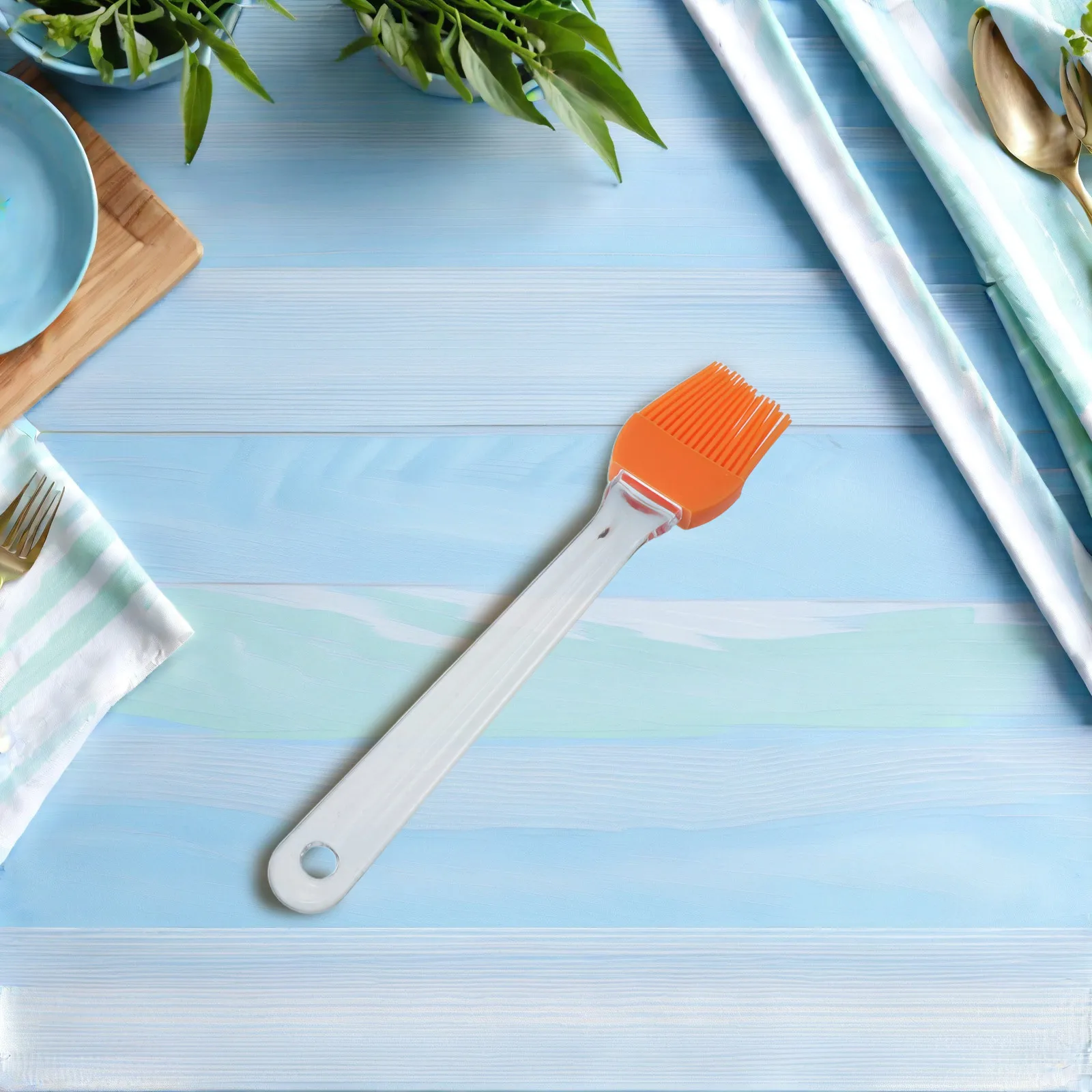 

5Pcs Silicone Bbq Brush Transparent Handle Non-Stick Basting Tool for Grilling Baking Oil Sauce Silicone Basting Pastrybrushes