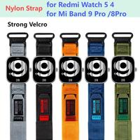 Nylon Loop Strap For Redmi Watch 4 Sports Bracelet Replaceable Wristband For Xiaomi Mi Band 8 Pro Adjustable Wrist Band Watch4