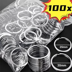 Metal Keyring Keyfob Stainless Steel Anti-rust Key Holder Keychains Pendant Key Ring 30mm/25mm/20mm