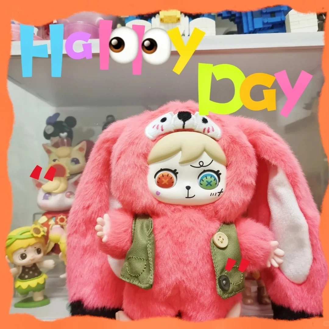 

Подлинная виниловая слепая коробка Milai для лица, кролик, детские лесные животные, кукла с длинными ушками, мягкие плюшевые игрушки с вращающимися глазами, подарок