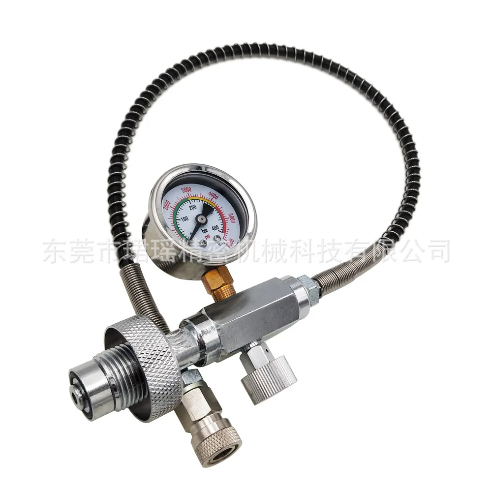 Submersible G5/8 Threaded Inflator Connector Airstrip 50cm Trachea Large To Small Valve