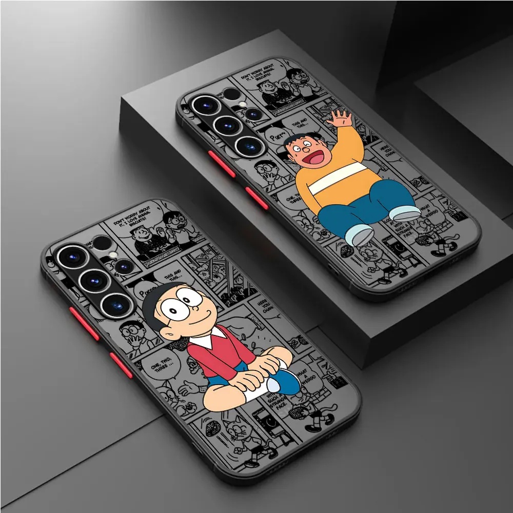 Anime Doraemon Cute Phone Case for Samsung Galaxy S24 Plus S22 S20 FE S23 FE S10 Plus S9 S21 S23 Ultra Shell TPU Luxury Cover