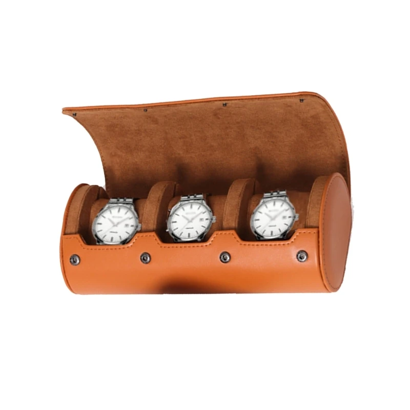 3 Slots Watch Roll Travel Case Watches Storage Display Watch Box Travel Gift