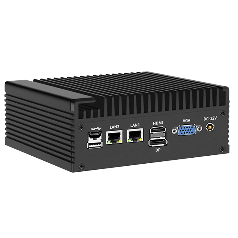 12th Gen Intel N100 Fanless Mini PC 2xRTL1118 RJ45 2*COM NVMe 1*DP 1*HD 1*VGA 1*Type-C Firewall Computer Win11 Router Server PC