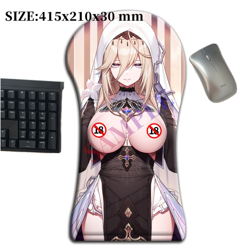 

415mm Honkai Impact Aponia 3D Whole Body Large Mouse Pad gamer Arm Wrist Rest Anime Sexy Oppai gaming Pad