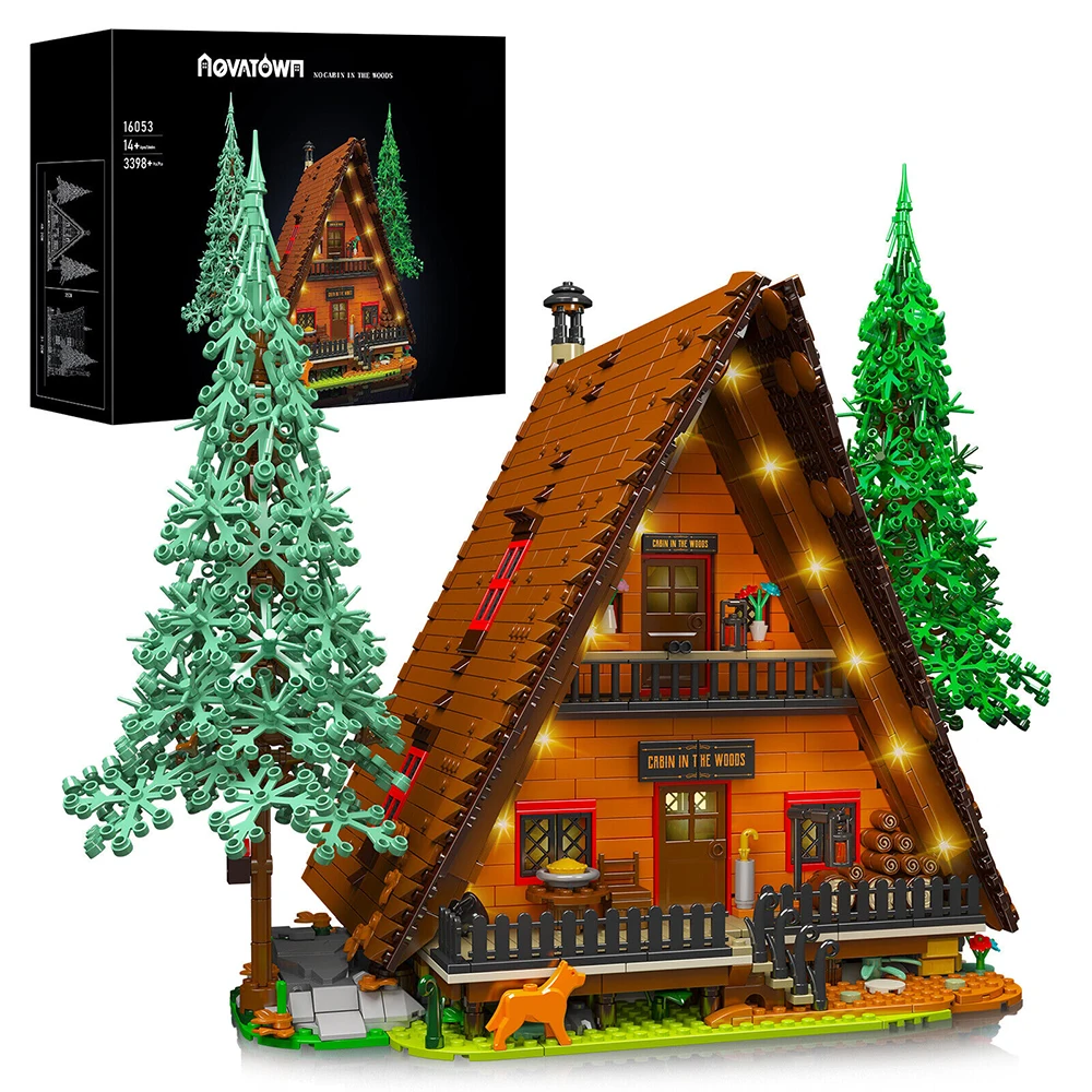 Creative ExpertModular Buildings  MOC Cabin in The Woods Forest House Model 3398piece Building Blocks Brick Puzzle Toys Gift