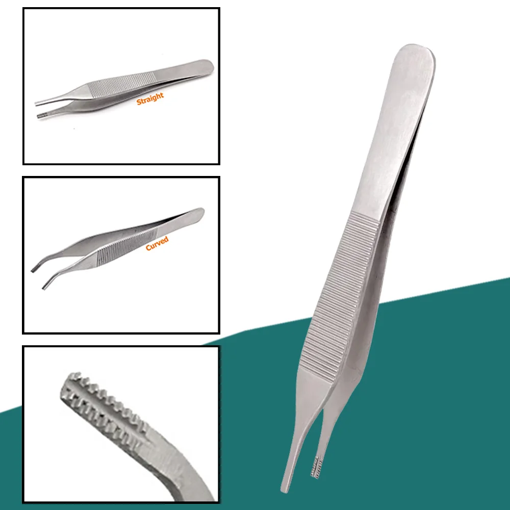 

Офтальмологические щипцы из нержавеющей стали 12 см с зубцами для хирургических процедур из жировых тканей хряща