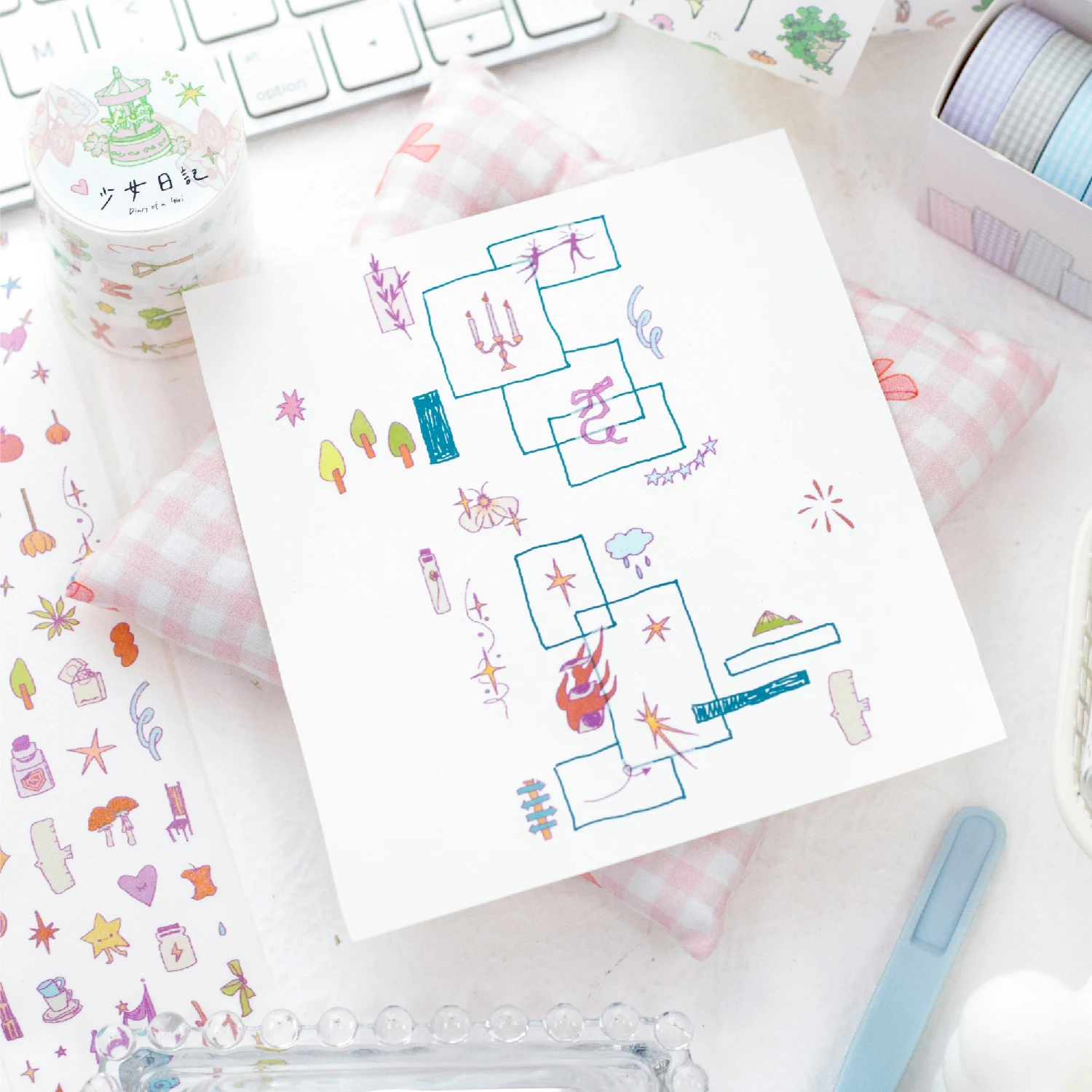 1 لفة صغيرة خربش موضوع يموت قطع الشريط لمجلة DIY سكرابوكينغ كلية جراب هاتف دفتر الديكور