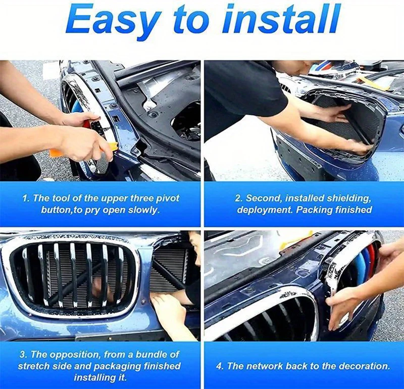 مناسبة لسيارات BMW F07 F10 F11 F18 F06 F13 F01 F02 F03 F04 F48 F49 F49 F45 F46 شريط زخرفي للشبكة الأمامية للسيارة #4