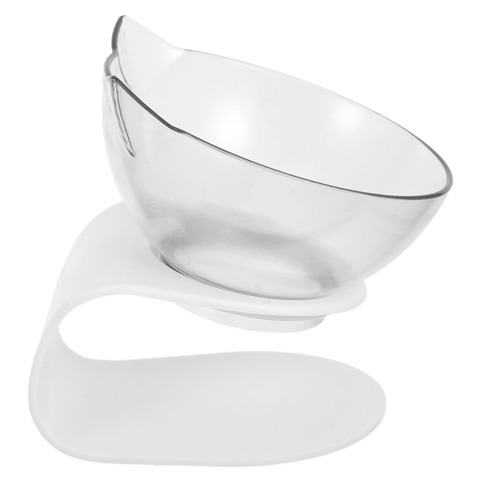 

1 Set Cat 15 Degree Oblique Design Neck Protection Transparent Food Water Feeder Detachable Pet Drinking Dish Cat Feeder Bowl