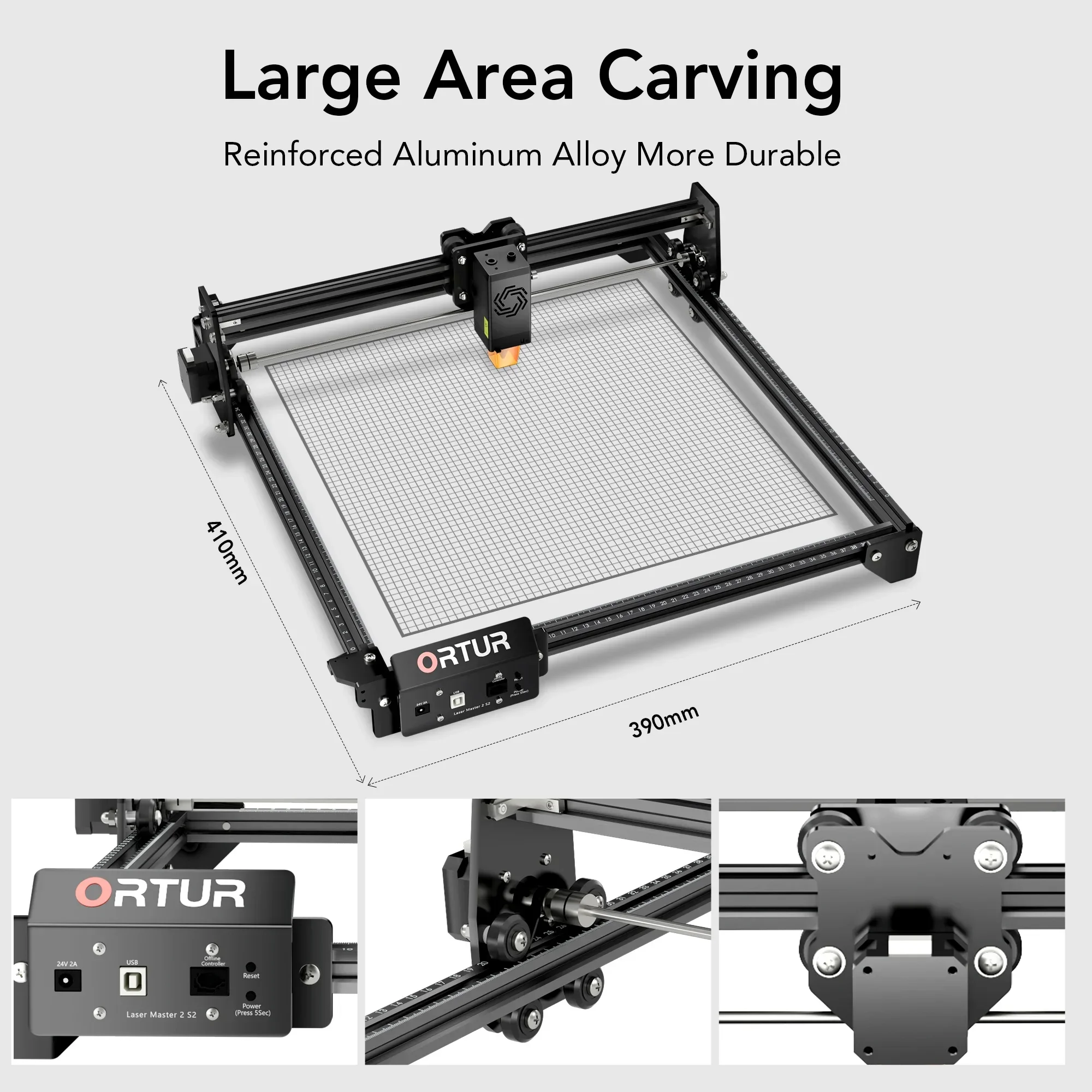 

Desktop Laser Engraver OLM2 S2 20W Engraving Cutting Machine Eye Protection 5.5-10W Cutter DIY Metal Wood 390x410mm