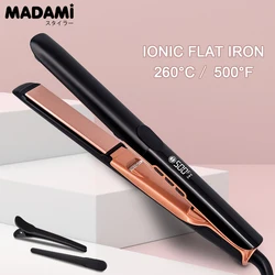 500°F Hair Straightener and Curler Plasma Hair Flat Irons 260°C Ceramic Coating Plate Professional Salon Styling Tools