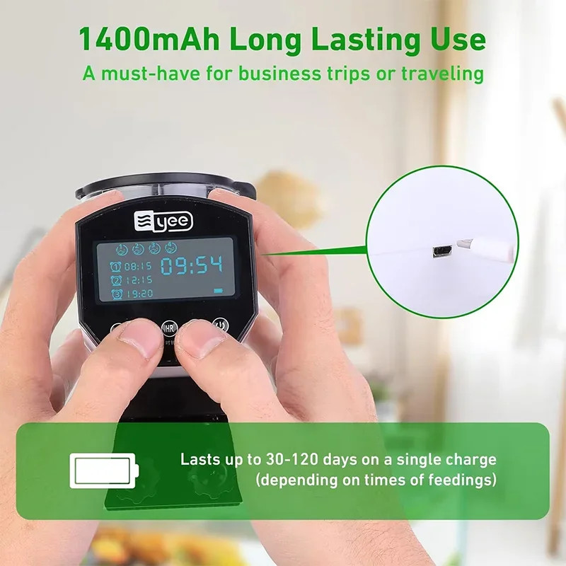 Intelligent Timed Feeder Fish Tank Feeder Aquarium Automatic Feeder Large Capacity Fish Tank Feeder Digital Display Feeder