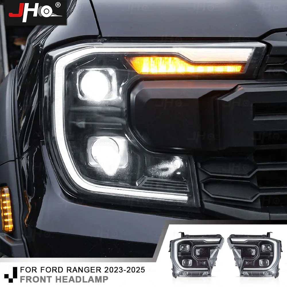 

Front Headlight Assembly For Ford Ranger 2022 2023 Replacement DRL Daytime lights retrofit Projector Facelift