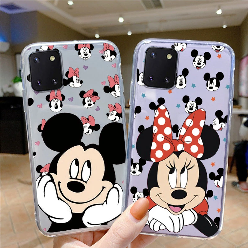 Mickey Minnie Mouse Daisy Donald Duck Stitch Cute Clear for Samsung Galaxy Note 10 Lite Phone Case Transparent Soft TPU Cover