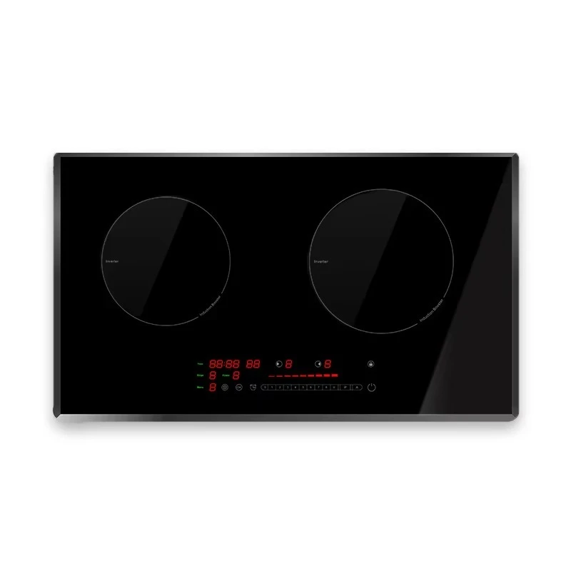 New Trends 6000W 2 Burner Built-In Cooktop Ceramic Panel Electric Multi-Function Induction Hotpot for Household Use
