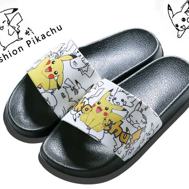 Taglie forti da indossare per l\'usura 2024 estate nuovo cartone animato carino pikachu all\'aperto antiscivolo casa Indoor Cool pantofole sandali da