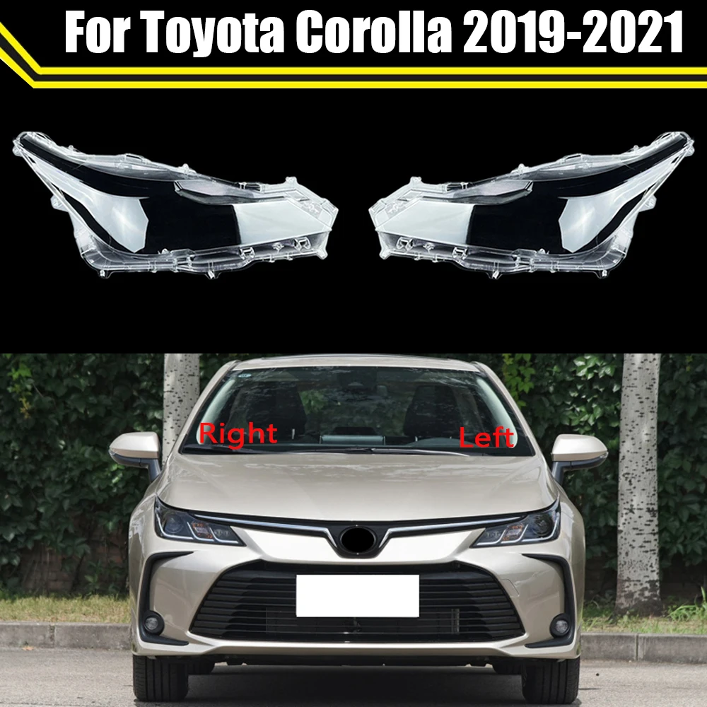 Car Front Lampshade Headlight Shell Cover For Toyota Corolla 2019 2020 2021 Auto Glass Lens Case Transparent Lights Housing