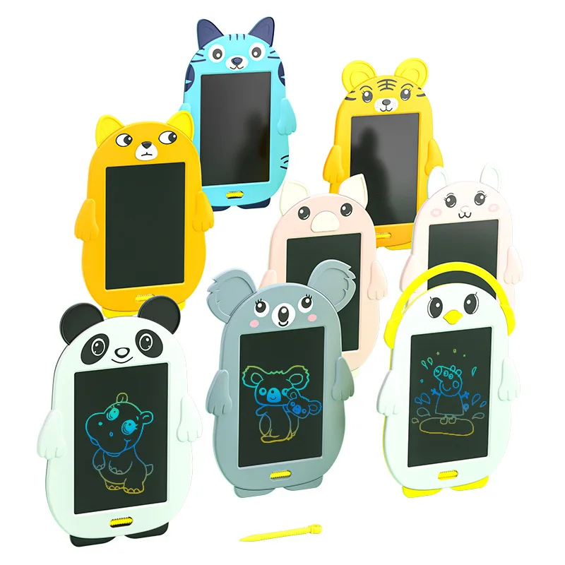 Cartoon LCD Electronic Writing Board Children Drawing Board Painting Graffiti Toys Cute Penguin Kitten Writing Board Kids Gift