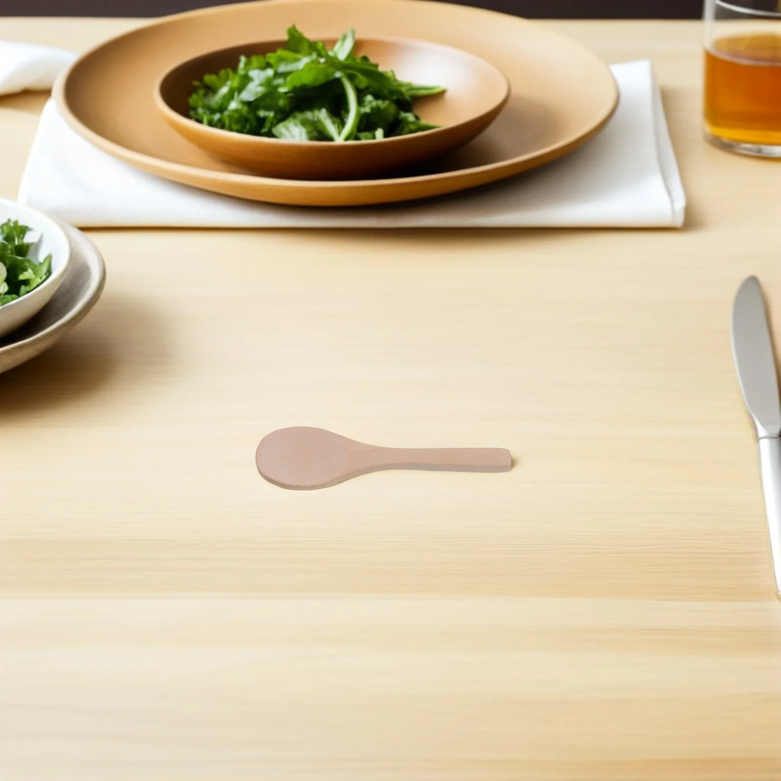 

20Pcs Unpainted Wood Spoons Natural Small Round Reusable Wooden Teaspoon for Sugar Salt Spices Dessert Mixing Serving Kitchen