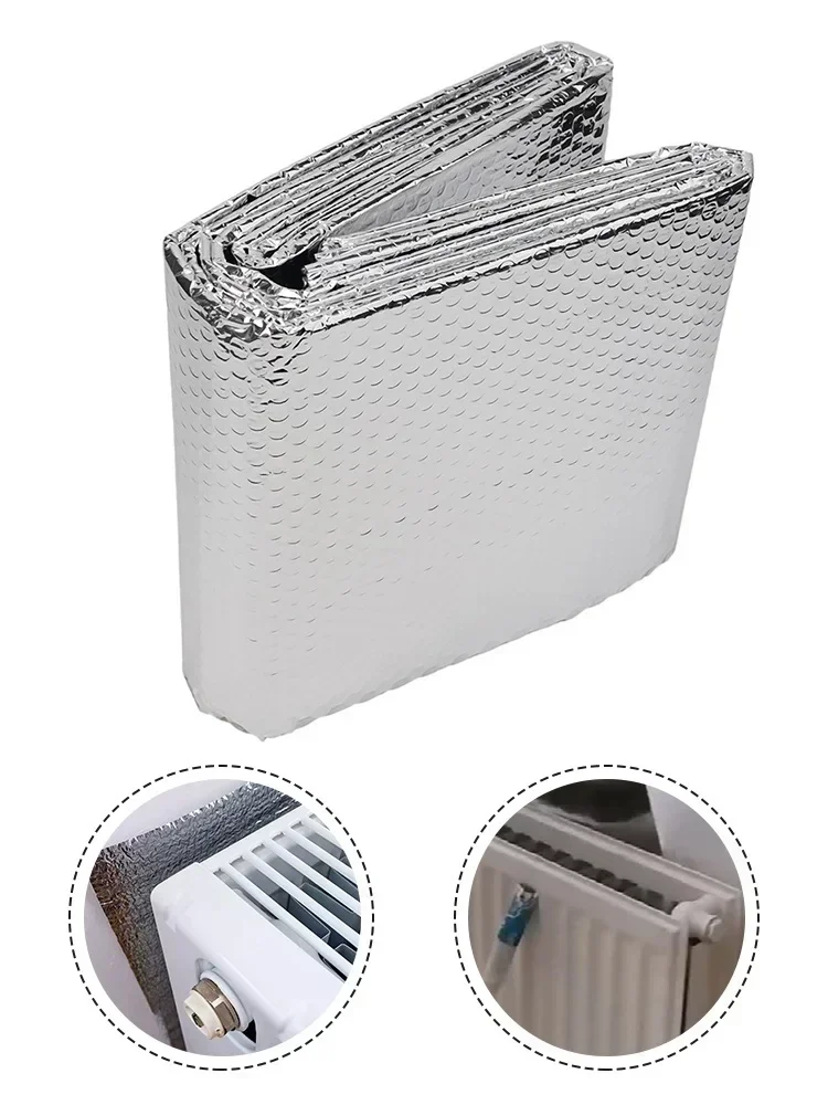 Radiator Heat Reflector Back Foil Heat Reflective 5M Heat Energy Saving Film Pad Aluminum Foil Bubble Insulation Aluminum Sheet