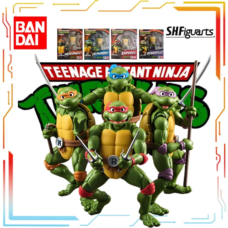 

Bandai SHF Готовый продукт Подвижная пропорциональная кукла серии Ниндзя Черепаха Аниме Рафаэль Экшн-игрушки Модель Фестивальный подарок для мальчиков