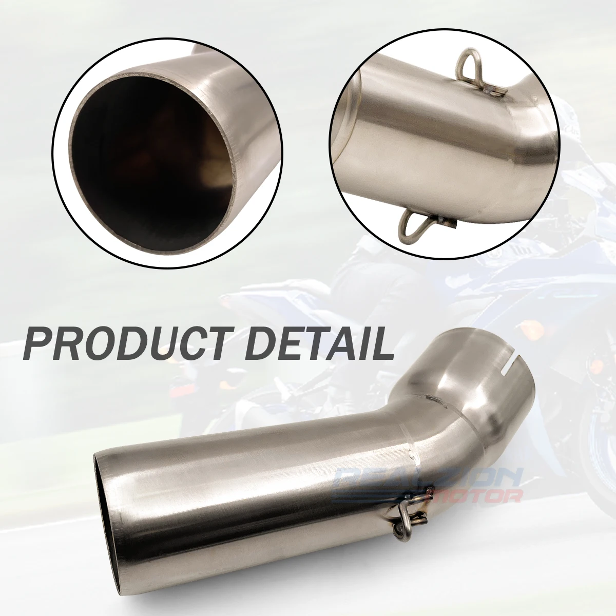 REALZION ZX10R 2020 Exhaust Pipe Motorcycle Exhaust Muffler Escape Link Pipe Middle Pipe For Kawasaki ZX-10R 2008-2019