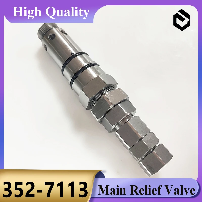 Válvula de alívio principal 3527113 da máquina escavadora 352-7113 para Caterpillar CAT E320D E325D E329D E330D
