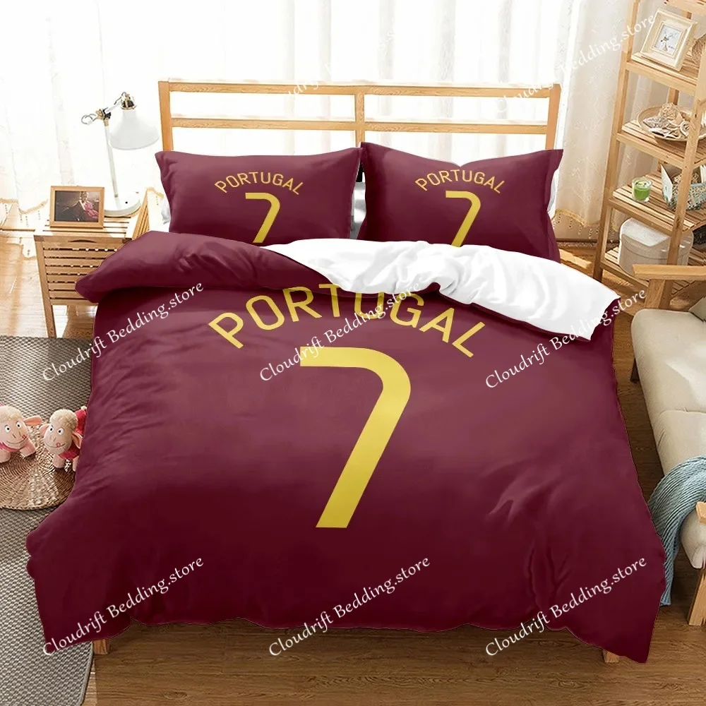 National Soccer Team Core Player Number Duvet Cover Set EU Single Double King US Twin Full Queen Size  Bedclothes