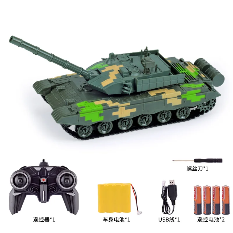 2.4G Military War RC Missile vehicle Battle Tank Remote Control Toy Car with Shoot Bullets Model Electronic Acousto-optic Toys