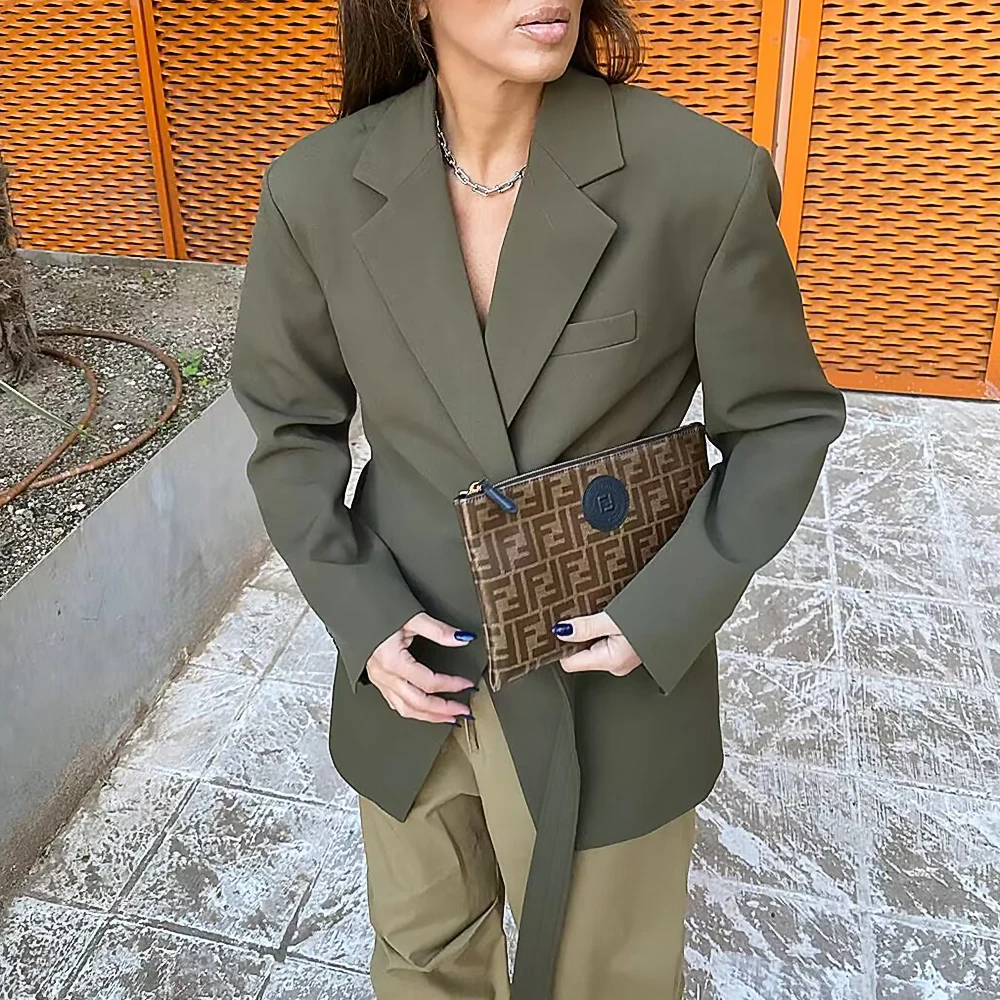 

Модный повседневный пиджак с открытой спиной, женский топ в европейском и американском стиле с поясом, популярная одежда