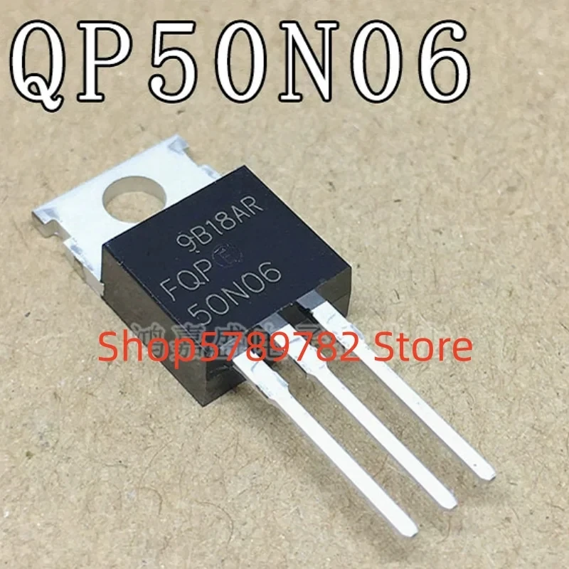 10pcs  100%  new  original FQP50N06 50N06 TO-220 FET 60V50A NPN channel transistor