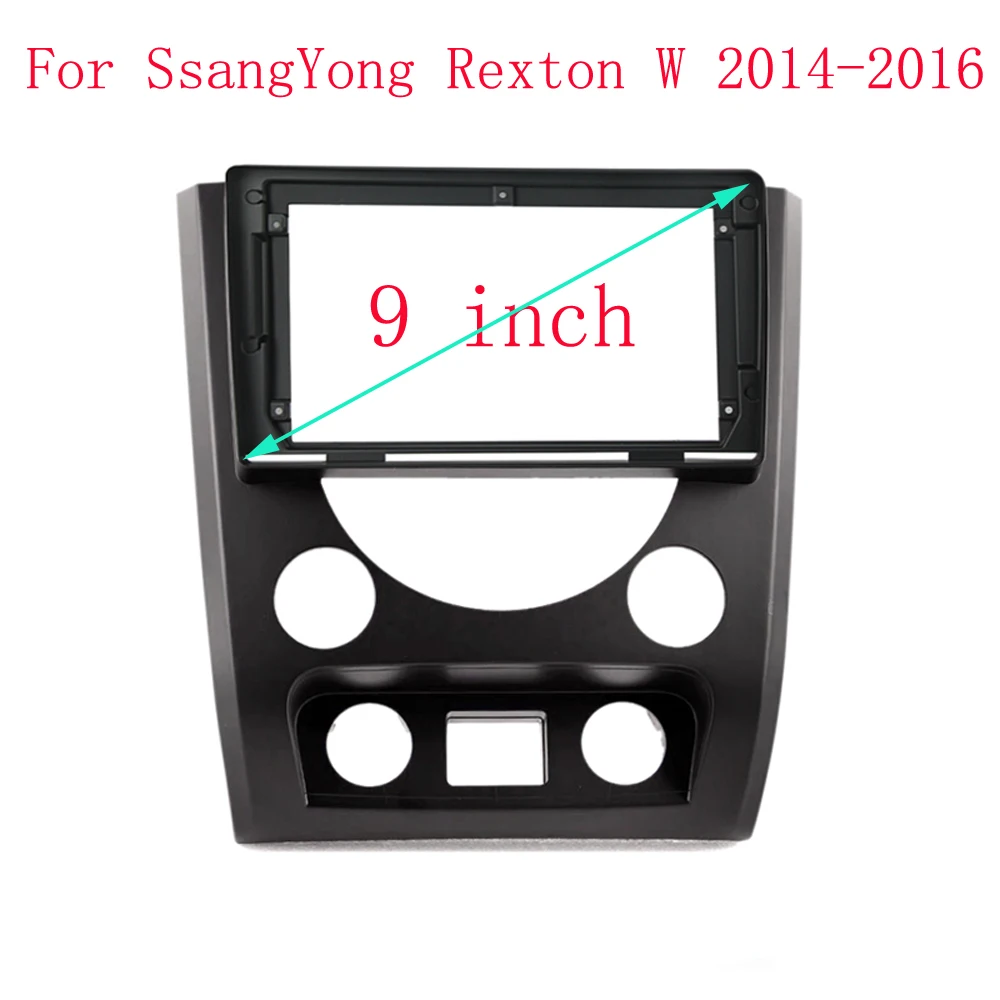 Car Frame Fascia Adapter Canbus Box Decoder Android Radio Dash Fitting Panel Kit For Ssangyong Rexton W 2014-2016