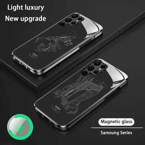 Cool F1 Race Track Print Phone Case For Samsung S25 S24 S23 S22 S21 S20 Plus Ultra Note20 Glass Magnetic Case