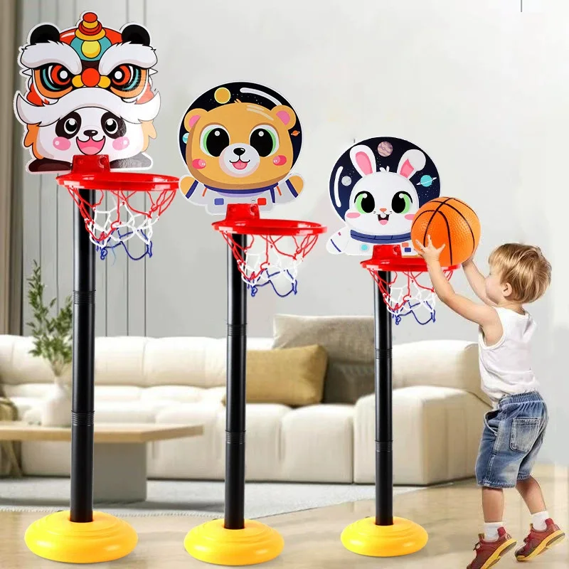 Children's Version Vertical Adjustable Lifting Basketball Rack Outdoor Home Indoor Sports Crtoon Rebound Parent-child Interacti