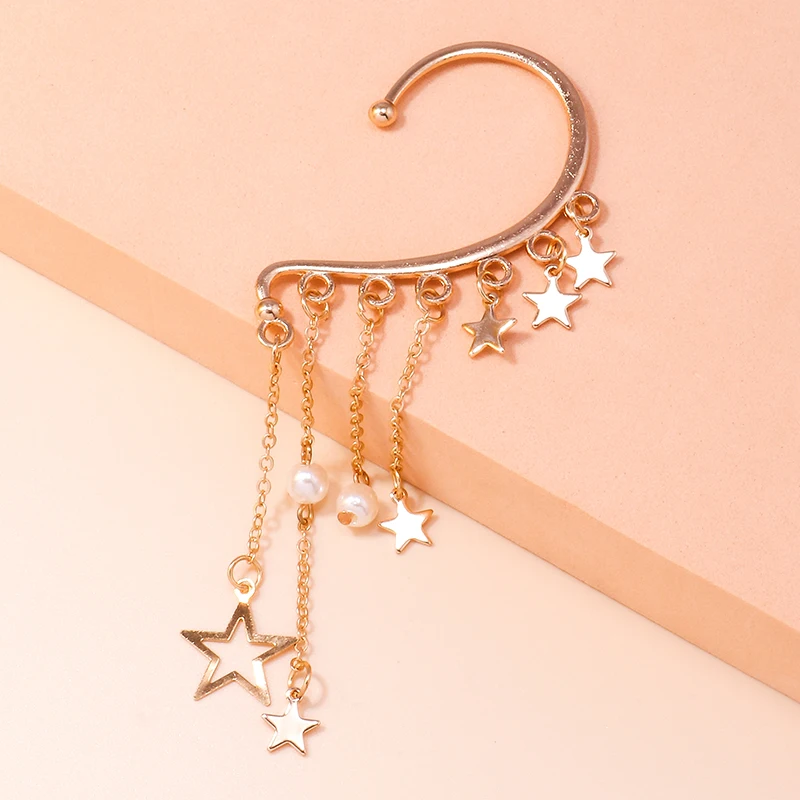 Aihua 1pc neue Stylistin Boho Schmetterling Stern Kristall Ohrringe für Frauen kein Piercing lange Ohr Manschette Ohrringe Böhmen Schmuck Geschenke – Detail 15