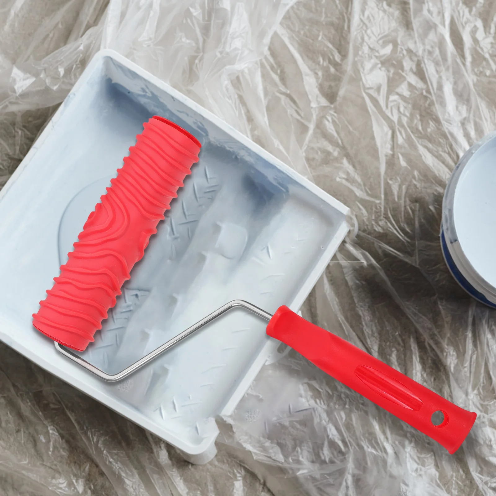 Paint Embossing Roller Decoration Stamp Rubber Pattern Concrete Texture Decorative Painting Tools