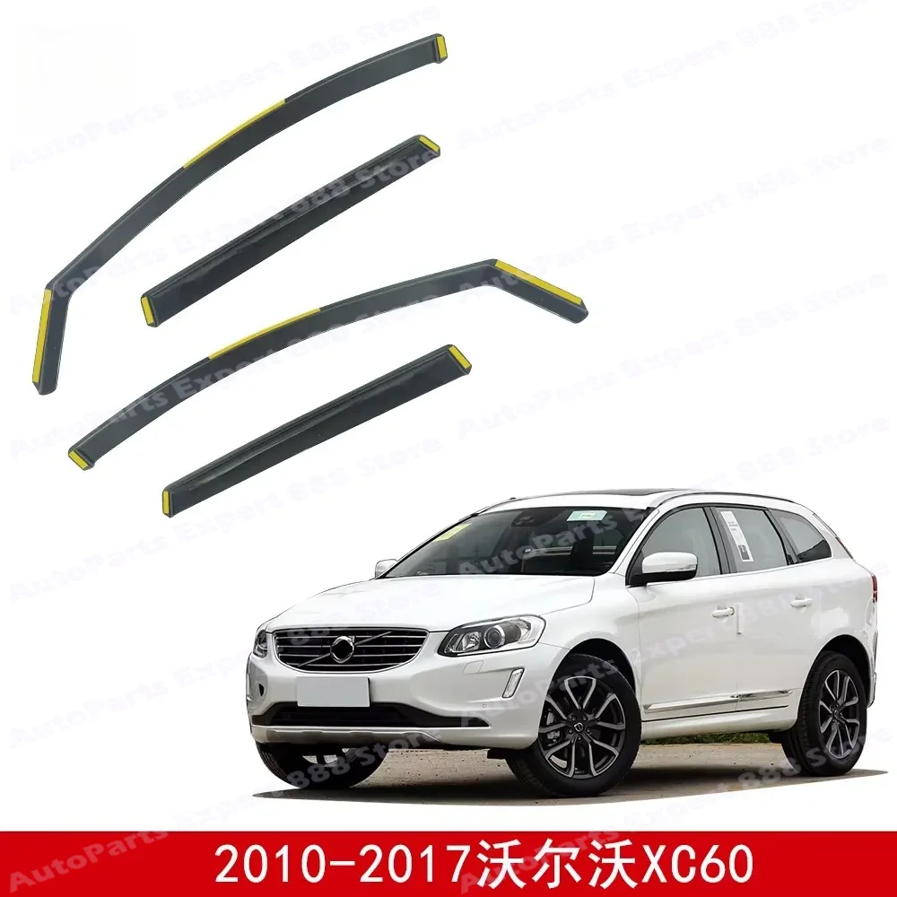 IN CHANNEL WIND DEFLECTOR for VOLVO XC60 2010-2017 RAIN GUARD IN CHANNEL WINDOW DEFLECTOR Durable Weatherproof