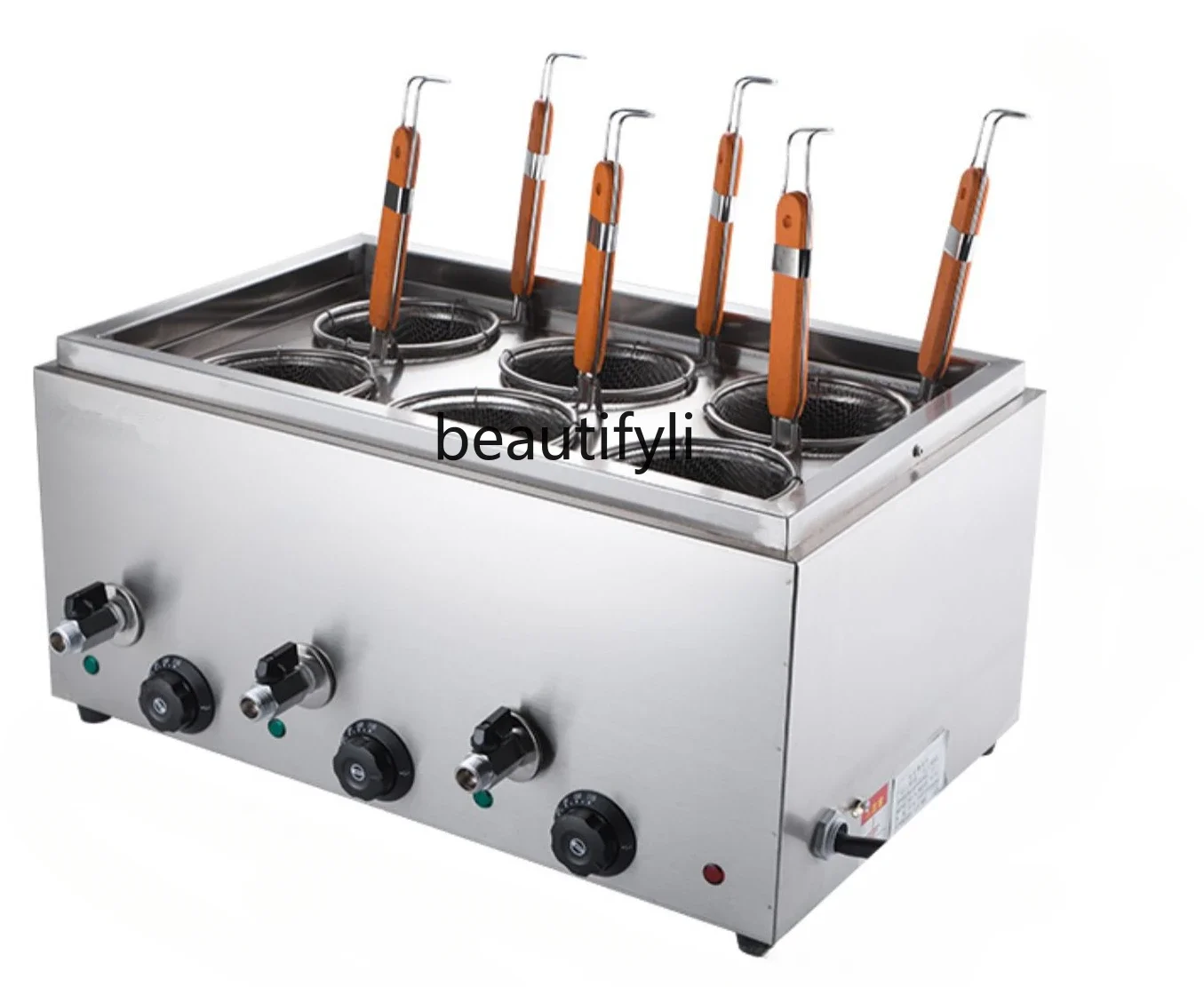E132 Gas Pasta Cooker Commercial Multi-Functional Stall Car Boiled Noodles Machine Breakfast Rice Noodles Dumpling Pot