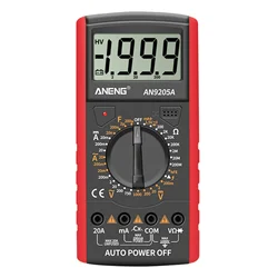 AC/DC Voltage Current Digital Multimeter AC/DC AN9205A Electrical Test Meter Electrician Voltage Measurement AN9205A