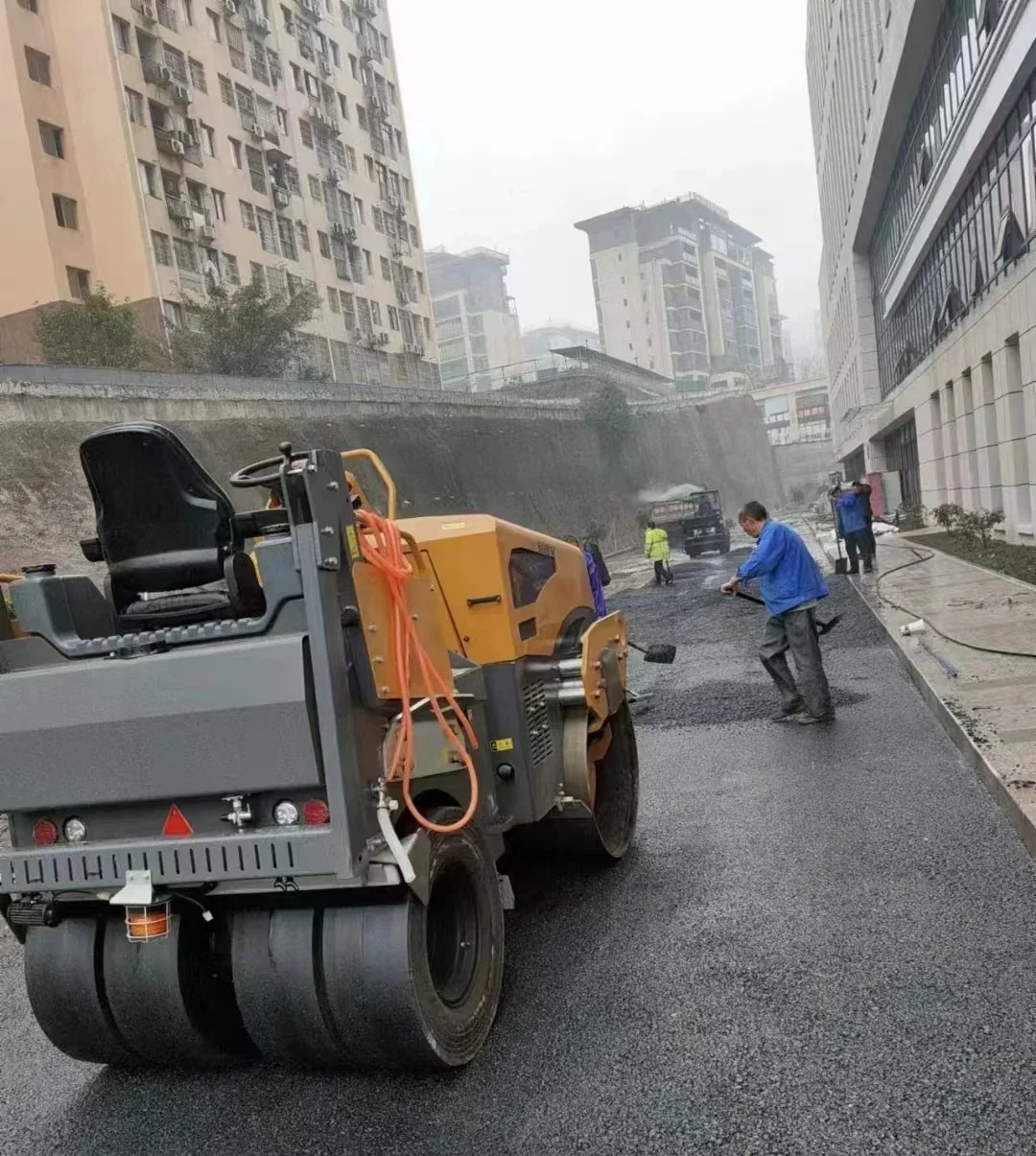 آلات البناء أسفلت صغير طبلة مزدوجة الأسطوانة الاهتزازية 1ton 2ton 3 طن ضاغط أسطوانة الطريق الصغيرة #5