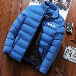 2024 Men's Winter New Cotton Jacket Men's Stand Collar Lightweight Casual Coat Colorful Warm Top Winter Jacket M-5XL