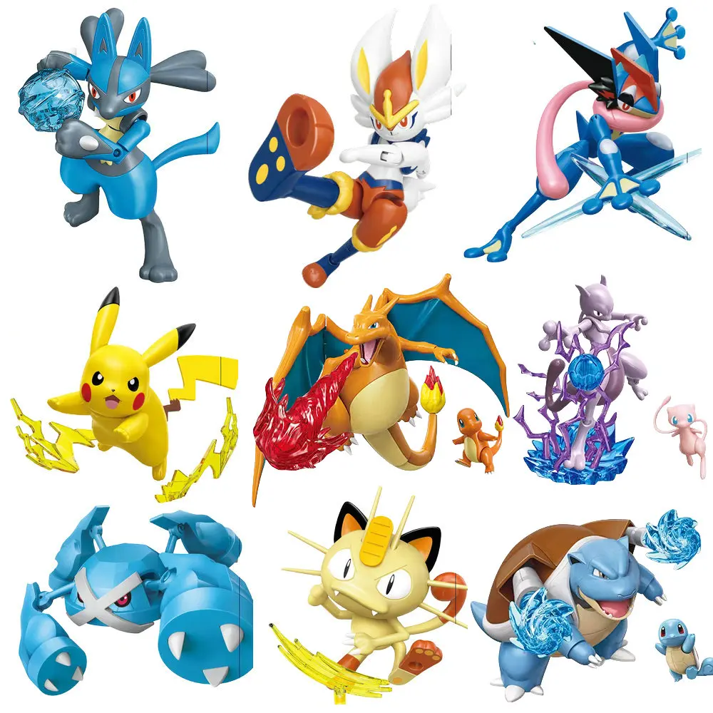 قوالب بناء بيكاتشو بوكيمون للأطفال ، تشارمندر ، لعبة نموذج سكويرتل ، ديكور المنزل ، طوب زهور بوعاء نباتي ، هدية لعبة فتاة ، جديدة #1