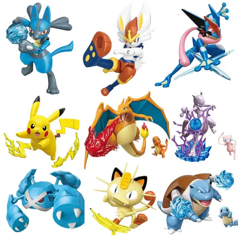 Ny Pokemon Byggsten Pikachu Charmander Squirtle Modell Leksak Heminredning Växt Krukväxt Blomma Tegelsten Flicka Leksak Barnpresent 8 best sales tegelsten leksak - №4