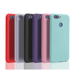 Pure Color Silicone Phone Case For Huawei Nova 2 Plus Nova 2i 3 3i Y9 2018 Honor 8 9 10 P10 P20 lite P30 Pro Matte Soft Cover