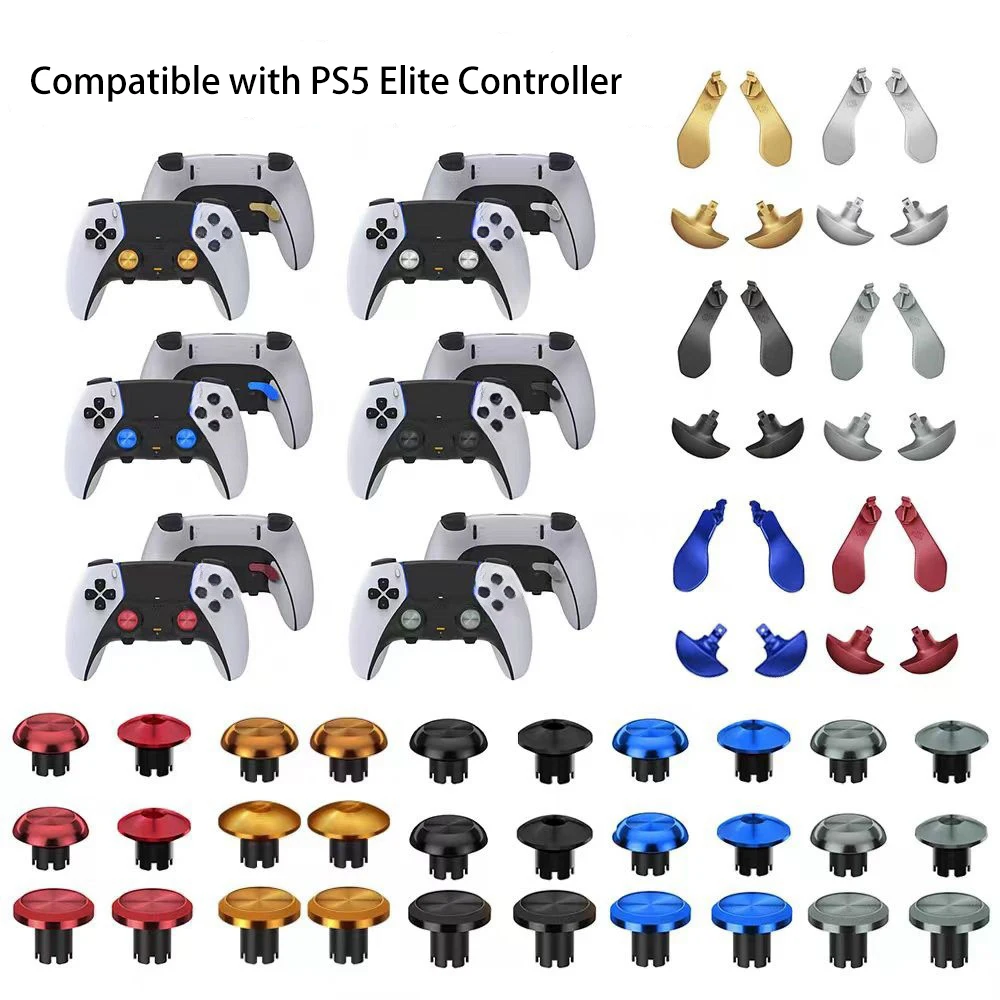 

PS5 Edge Elite Controller Metal Back Key Puller High Low Joystick Cap PS5 Elite Controller Mushroom Cap Buttons